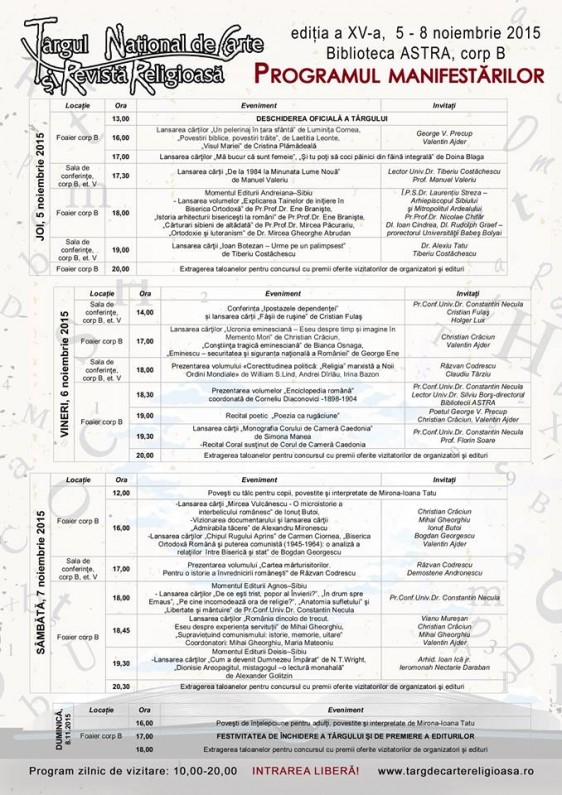 Targului National de Carte si Revista Religioasa