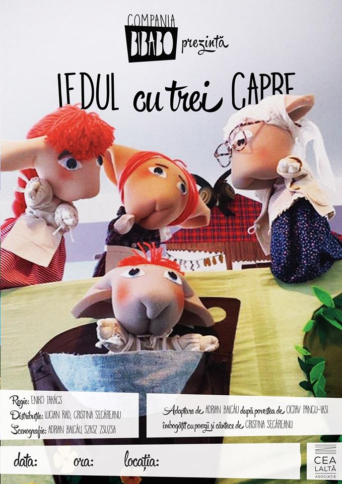 Iedul cu trei capre - spectacol de teatru de păpuşi